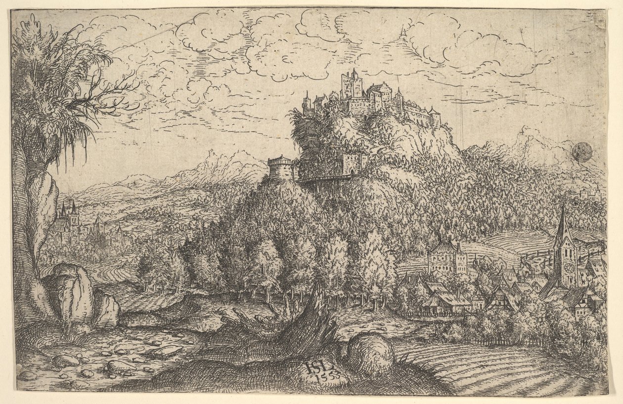 Maisema, 1553. tekijältä Hans Sebald Lautensack