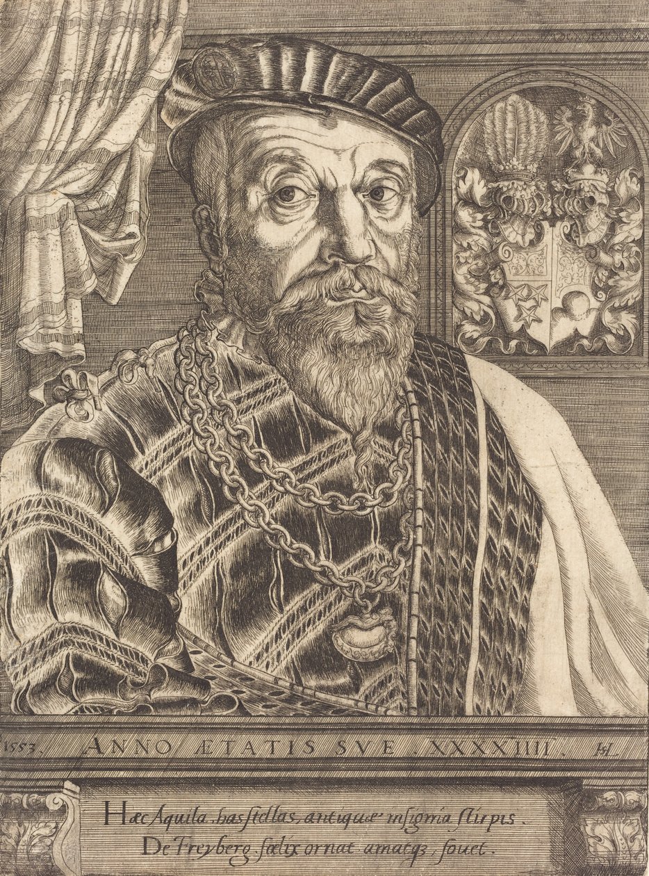 Pancraz von Freyberg Hohenschau, 1553. tekijältä Hans Sebald Lautensack