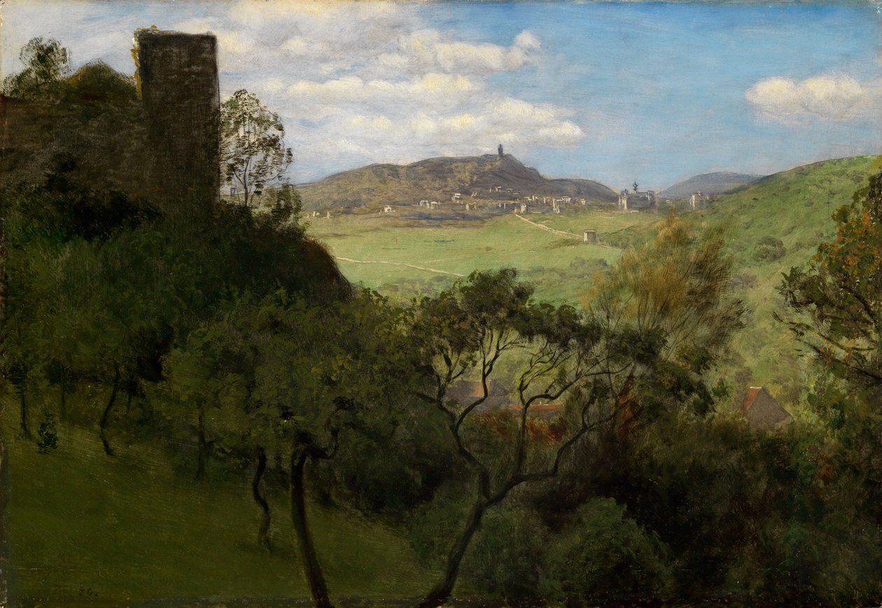 Näkymä Falkensteiniin Taunus-vuoristossa tekijältä Hans Thoma