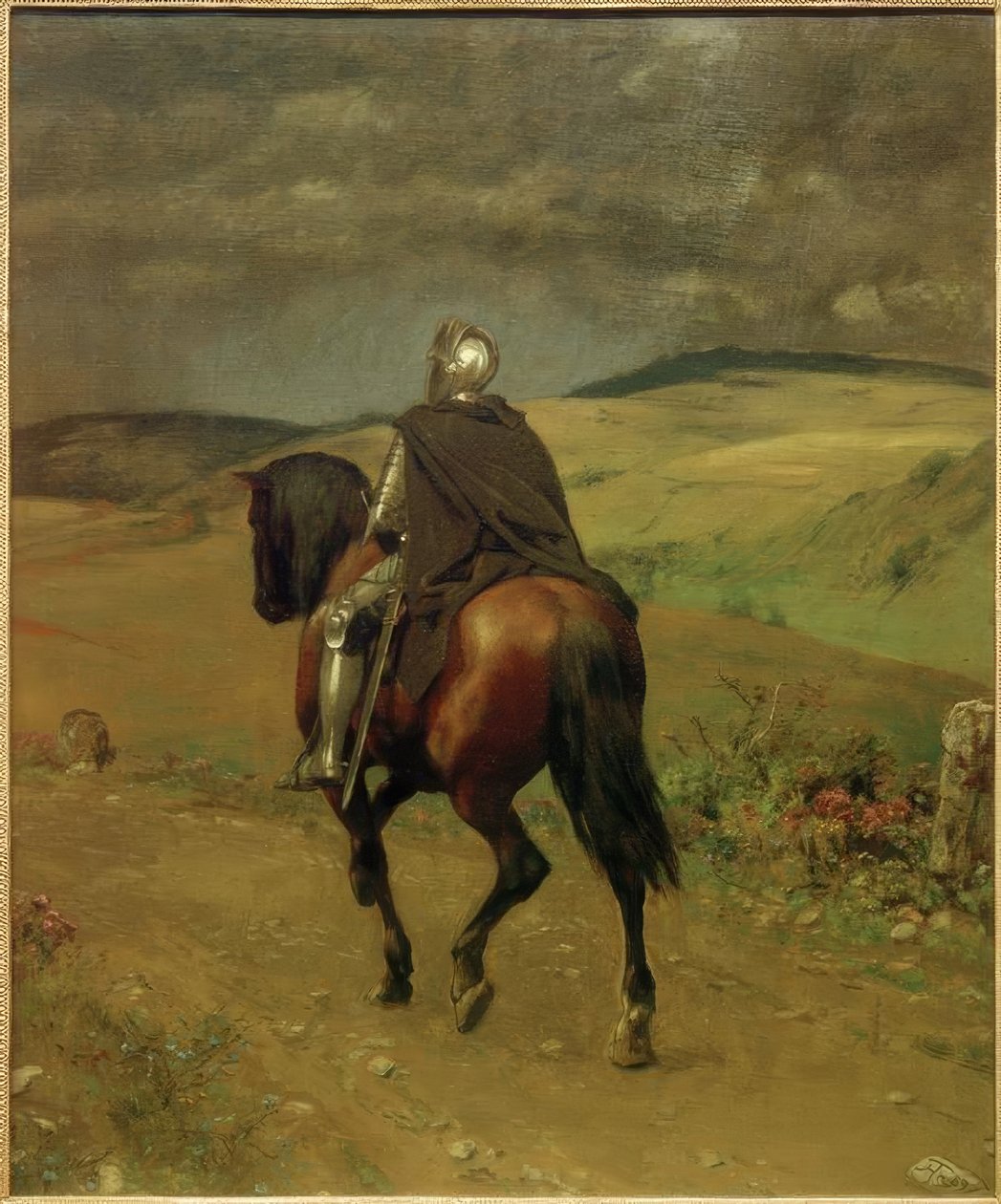 Yksinäinen ratsastaa tekijältä Hans Thoma