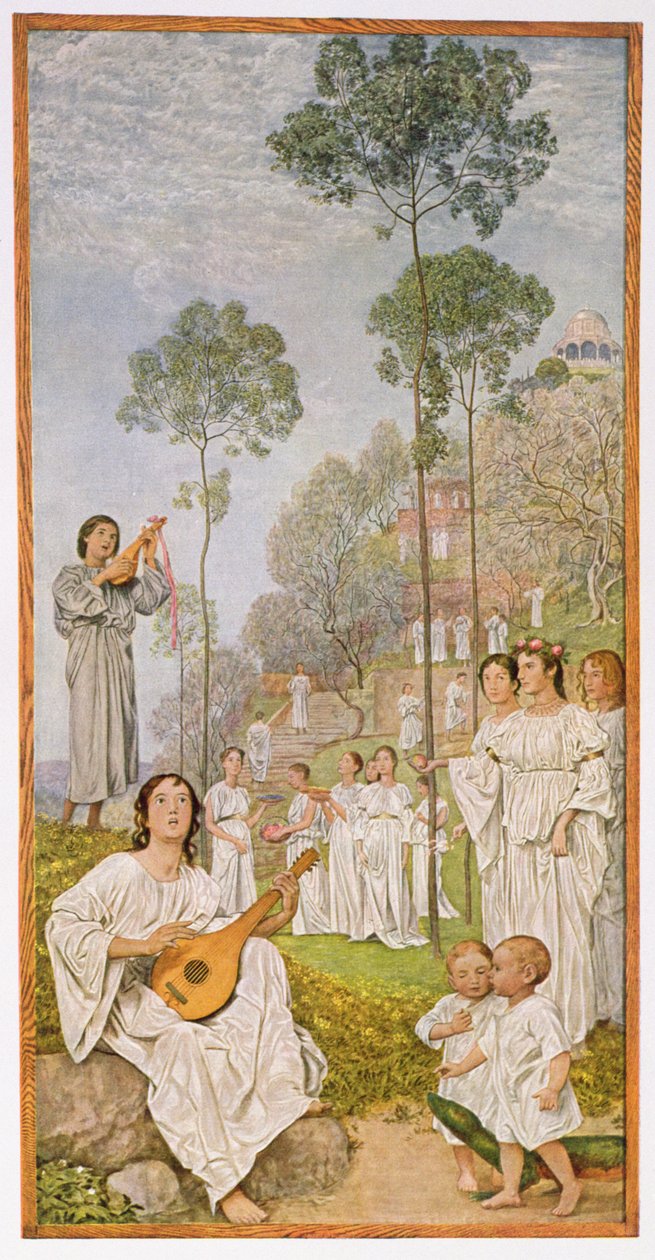 Taivas, kuvitus "Festkalenderista", julkaistu Leipzigissä n. 1910 tekijältä Hans Thoma