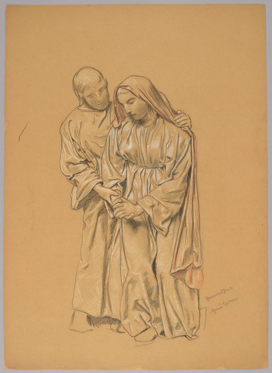 Maria mit dem heiligen Johannes dem Evangelisten tekijältä Hans Thoma
