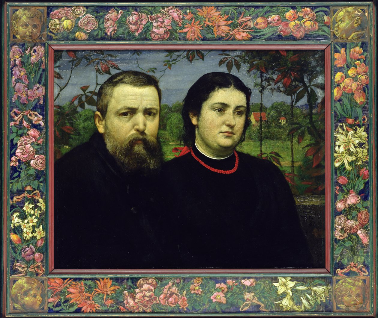 Taiteilija vaimonsa Bonicellan kanssa, 1887 tekijältä Hans Thoma