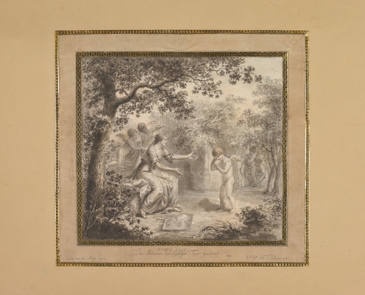 Amorin juoni, 1792. tekijältä Hans Veit Friedrich Schnorr von Carolsfeld