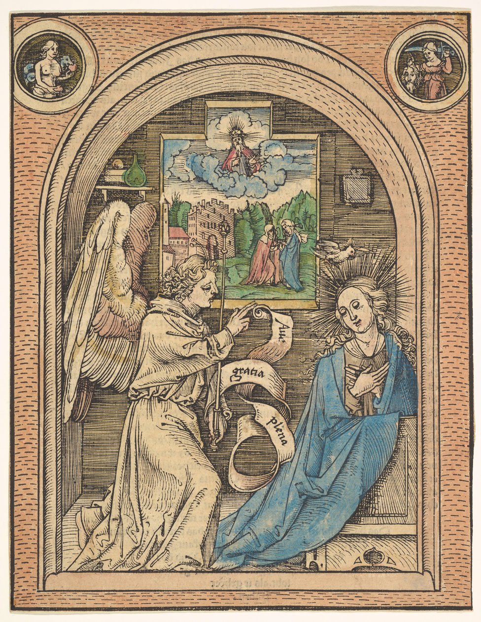 Marian ilmestys, 1400-luvun loppu - 1500-luvun alku. tekijältä Hans Wechtlin the Elder