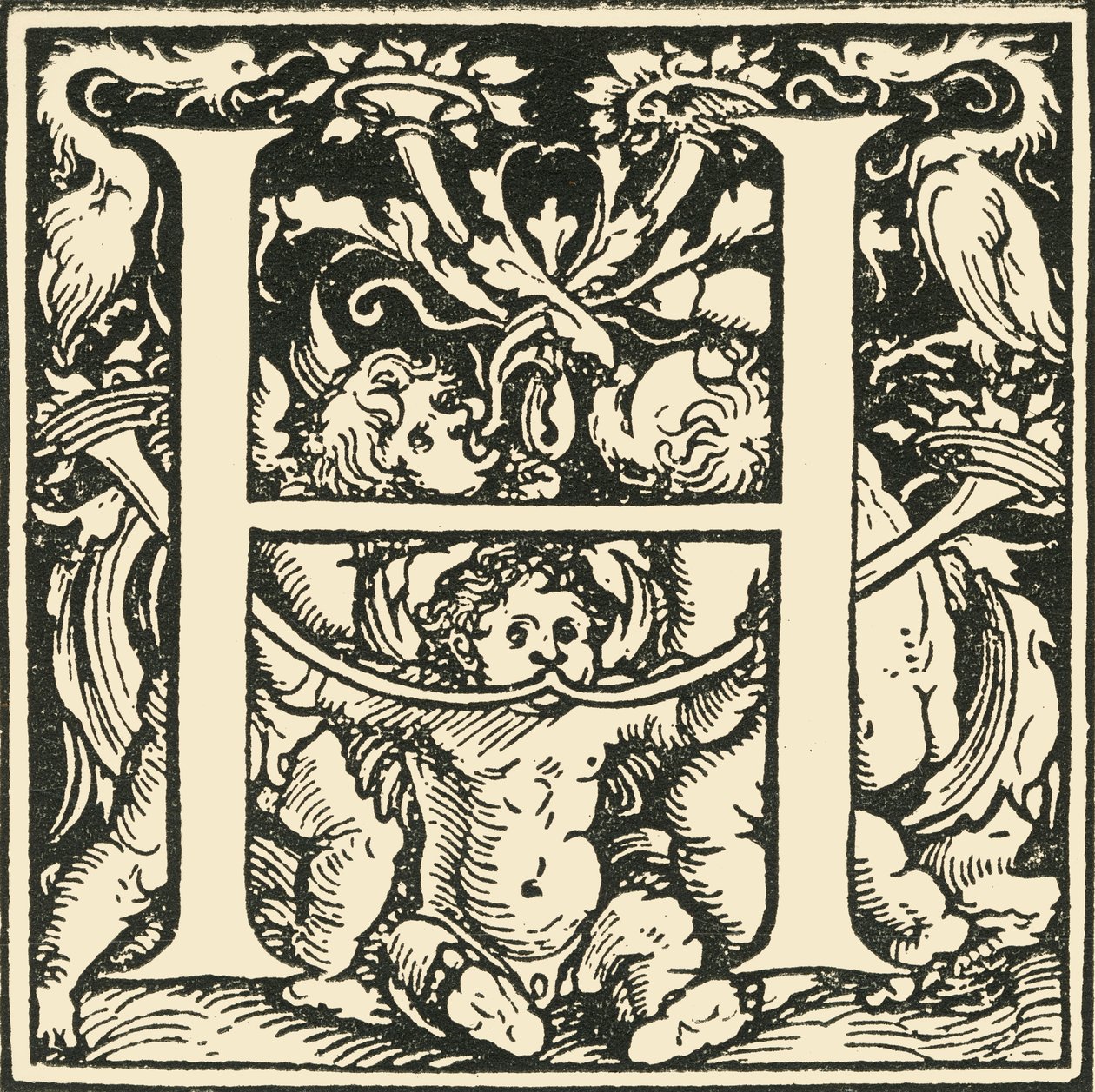 H - Hans Weiditzin aakkoset, c1520-1521, 1908. tekijältä Hans Weiditz