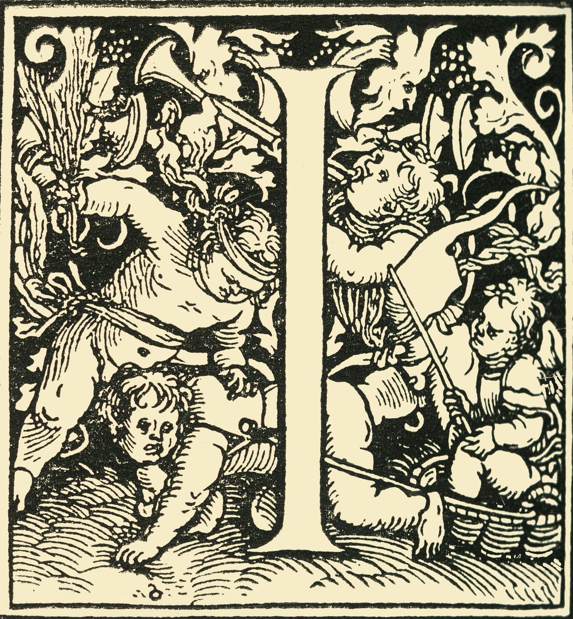 I - Hans Weiditzin aakkoset, c1520-1521, 1908. tekijältä Hans Weiditz