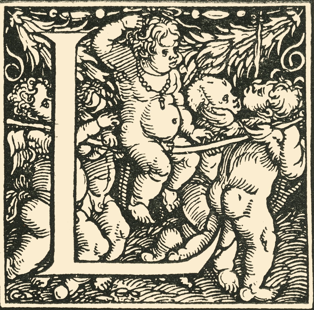 L - Hans Weiditzin aakkoset, c1520-1521, 1908. tekijältä Hans Weiditz