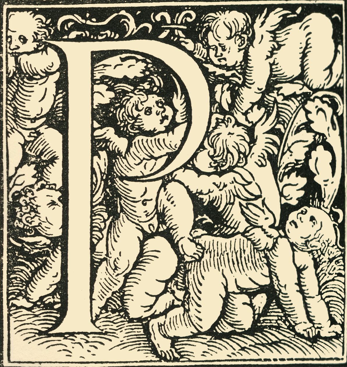 P - Hans Weiditzin aakkoset, c1520-1521, 1908. tekijältä Hans Weiditz
