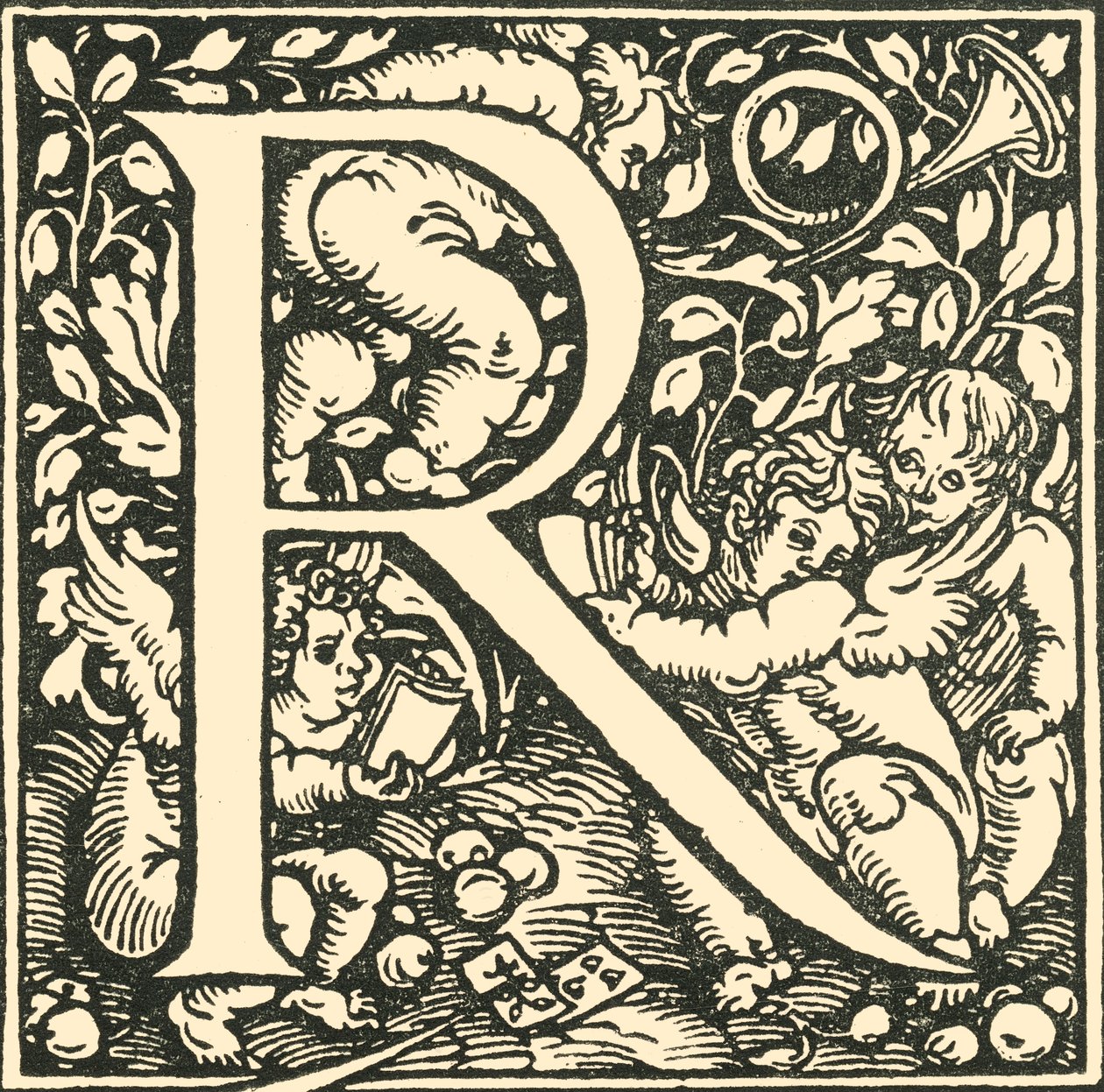 R - Hans Weiditzin aakkoset, c1520-1521, 1908. tekijältä Hans Weiditz