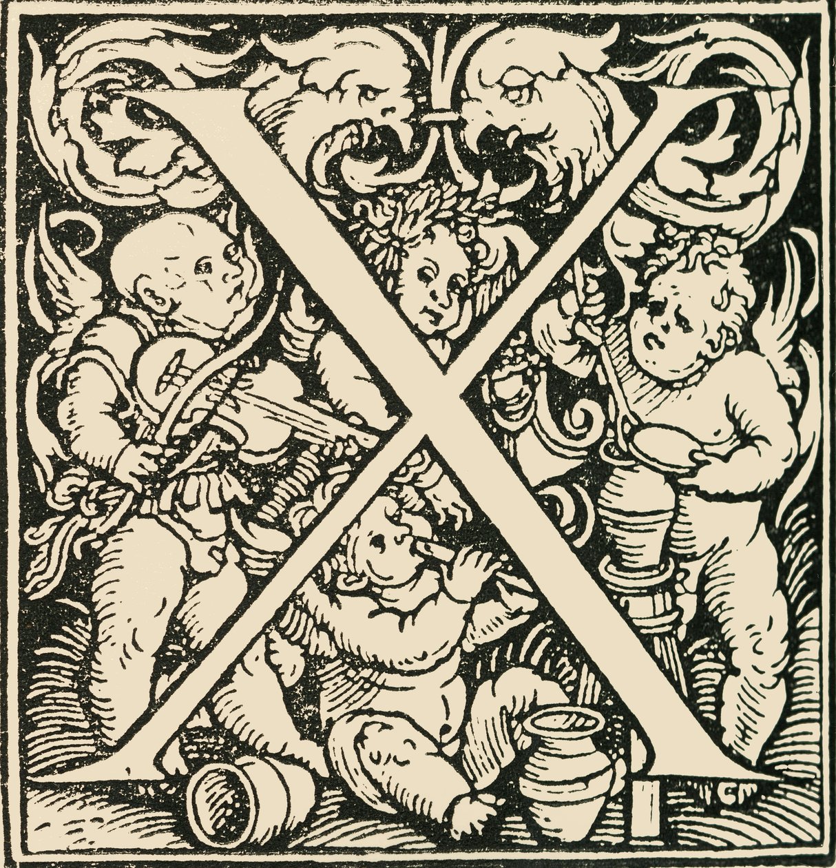X - Hans Weiditzin aakkoset, c1520-1521, 1908. tekijältä Hans Weiditz