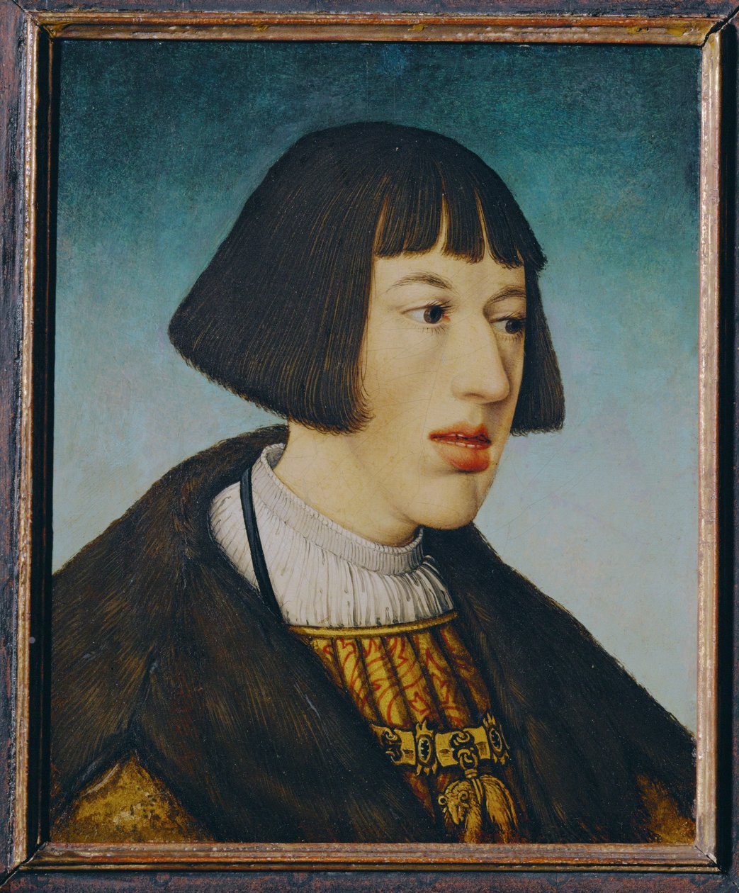 Arkkiherttua Ferdinand, myöhemmin keisari Ferdinand I, keisari Kaarle V:n veli... (limewood) tekijältä Hans or Johan Maler