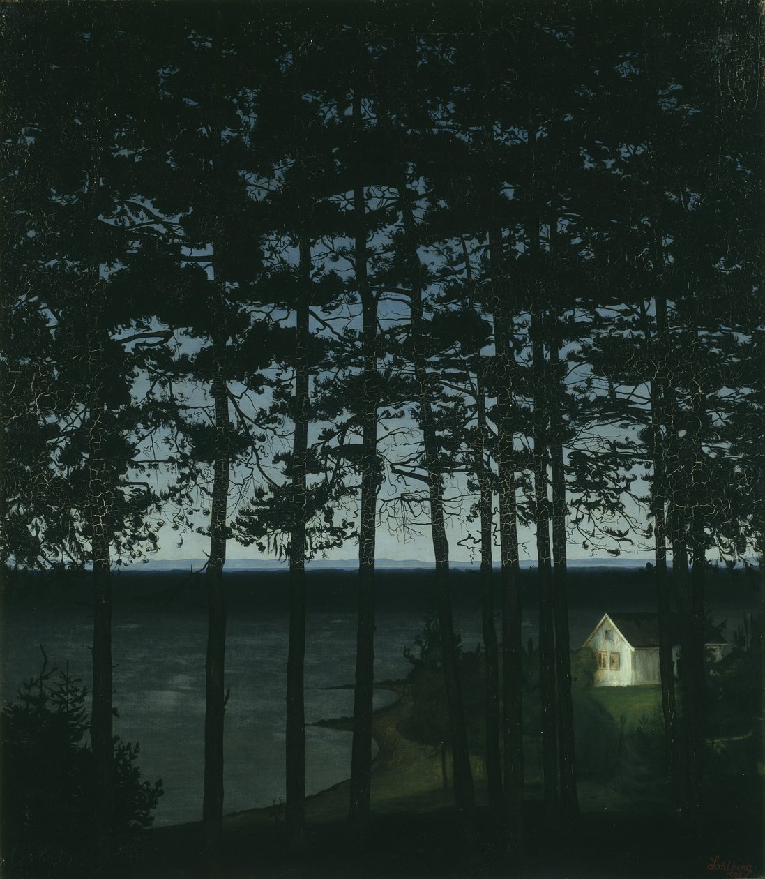 Kalastajan mökki, 1906 tekijältä Harald Oscar Sohlberg