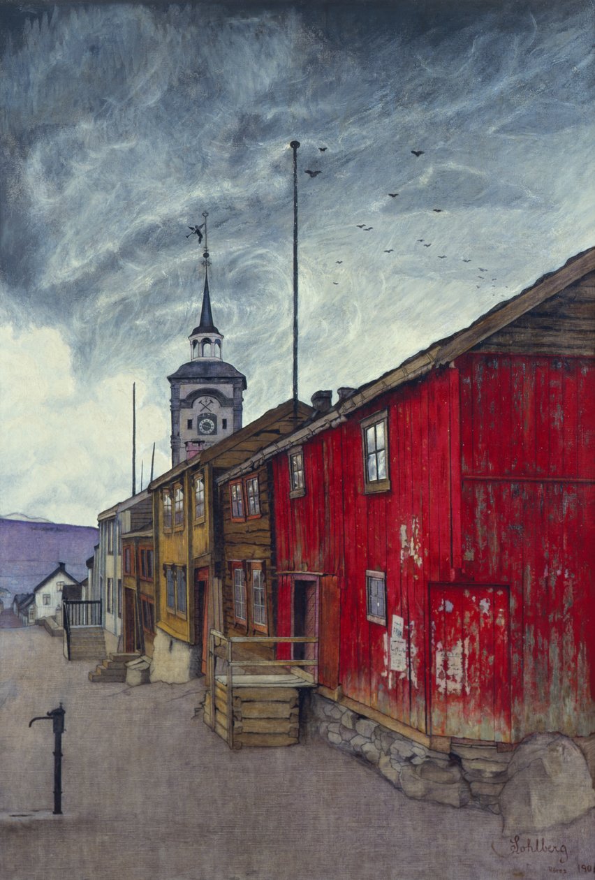 Katu Rørosissa tekijältä Harald Oscar Sohlberg