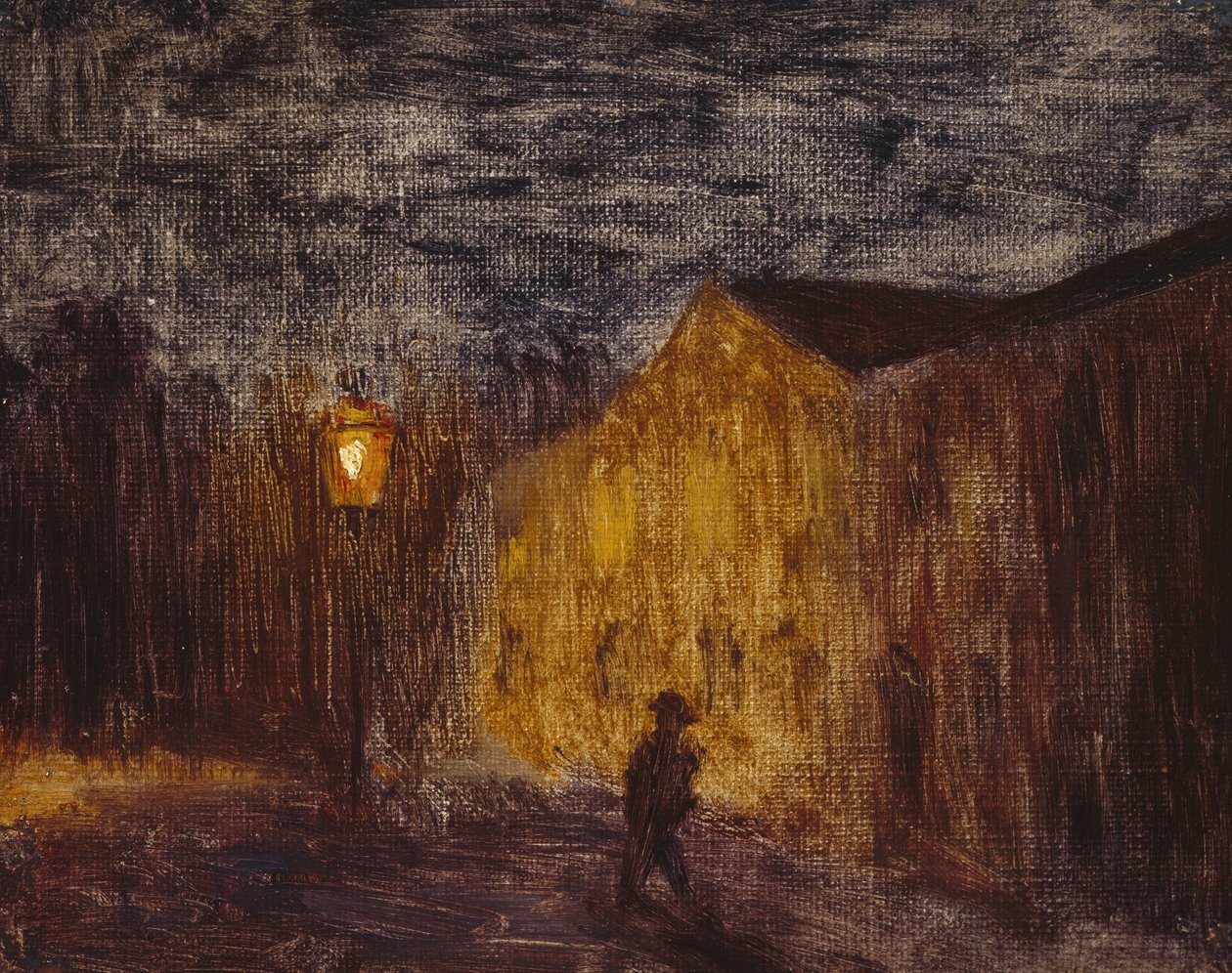 Lyhty (lamppu) 1894 (öljy kankaalle) tekijältä Harald Oscar Sohlberg