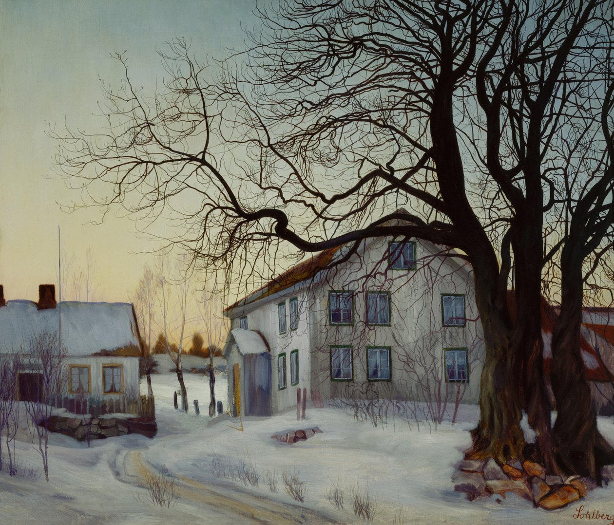 Talvi-ilta tekijältä Harald Oscar Sohlberg