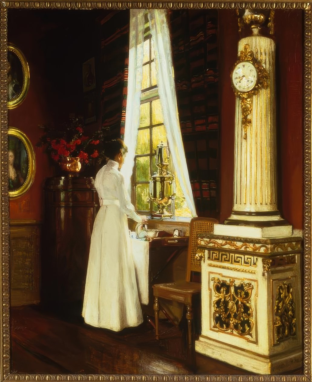 H.Slott-Möller, Aamukahvi / Maalaus, 1914 tekijältä Harald Slott Moller