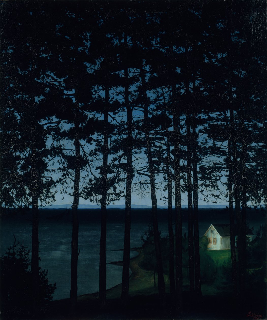 Kalastajan mökki, 1906. tekijältä Harald Sohlberg