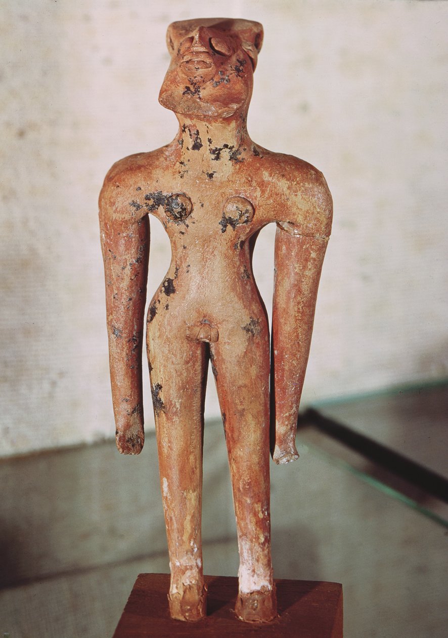 Hermafrodiittihahmo Mohenjo-Darosta, Indus-laaksosta, Pakistanista, 3000-1500 eaa. tekijältä Harappan