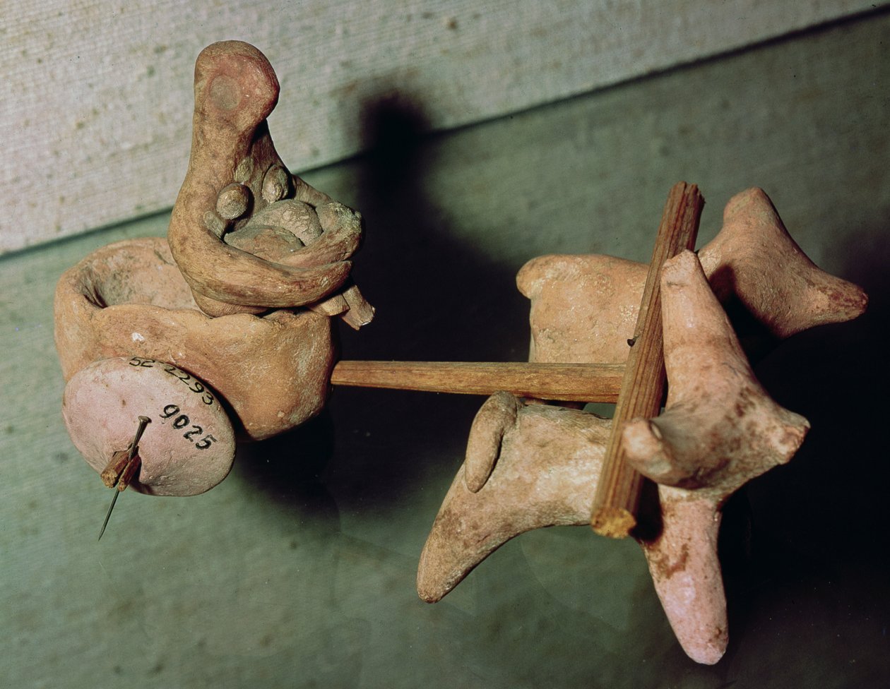 Malli kahden härän vetämästä kärrystä, Mohenjo-Darosta, Indus-laaksosta Pakistanista, 3000-1500 eaa. tekijältä Harappan