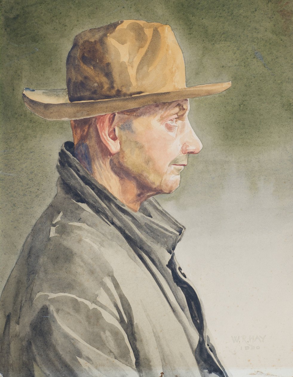 Omakuva, 1920 (wc paperilla) tekijältä Hardie William Hay