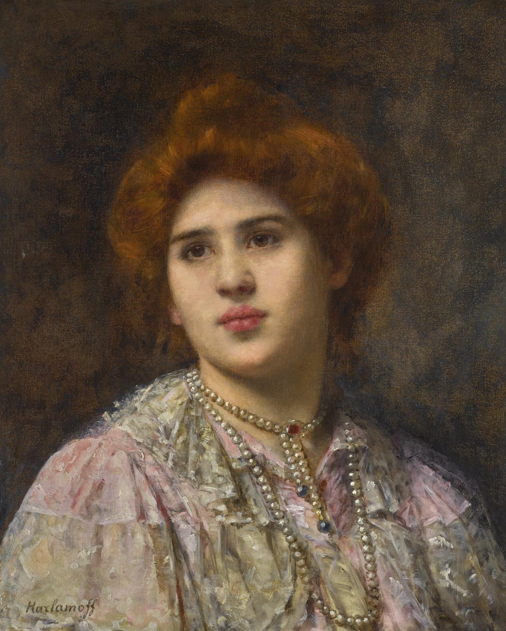 Oopperalaulaja Félia Litvinnen muotokuva 1860-1936. tekijältä Harlamov