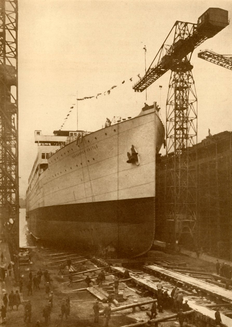 "Motor Liner Carnarvonin linna, vuodelta 1930. tekijältä Harland and Wolff Ltd