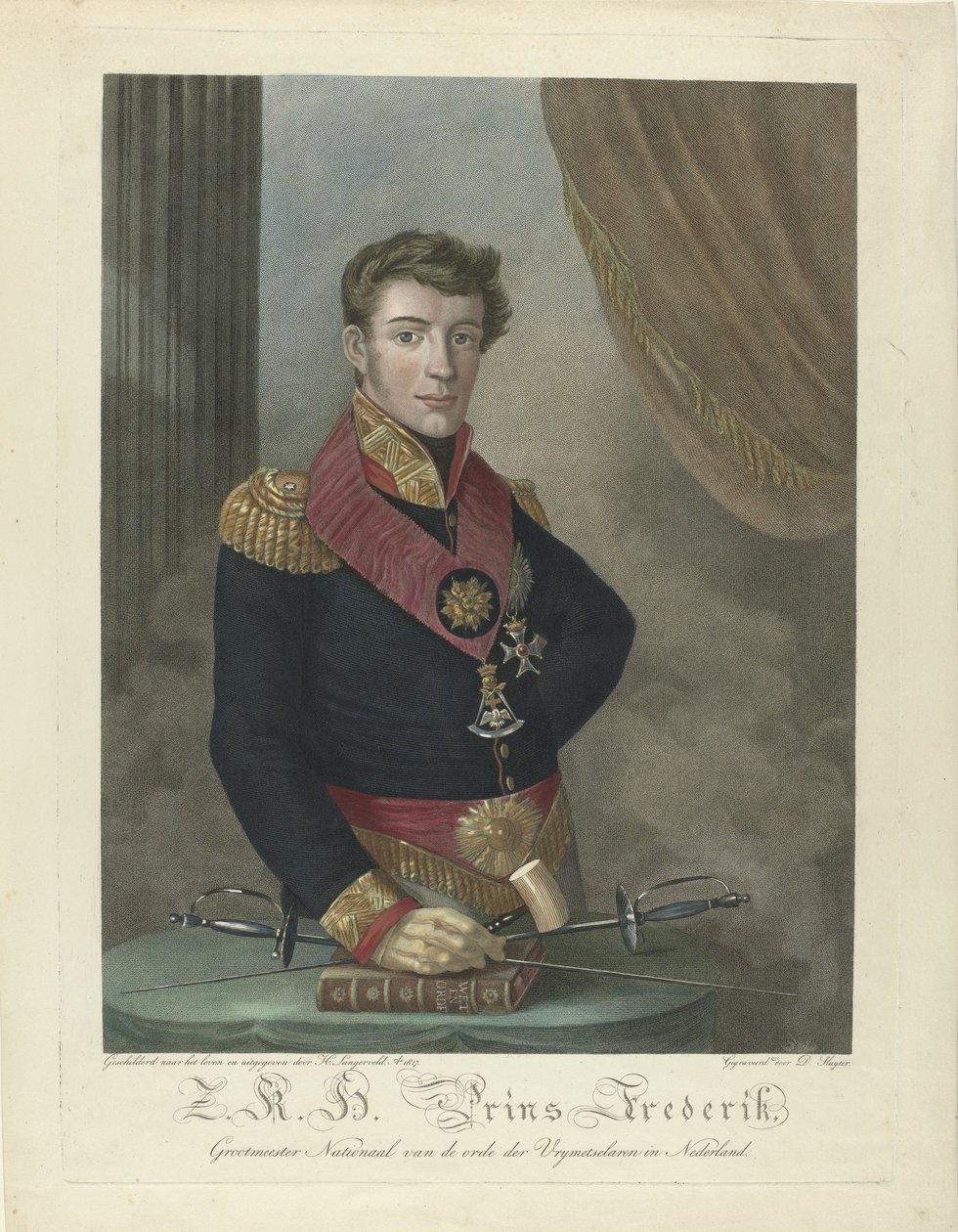 Alankomaiden prinssi Frederickin muotokuva (1797-1881) tekijältä Harmanus Langerveld