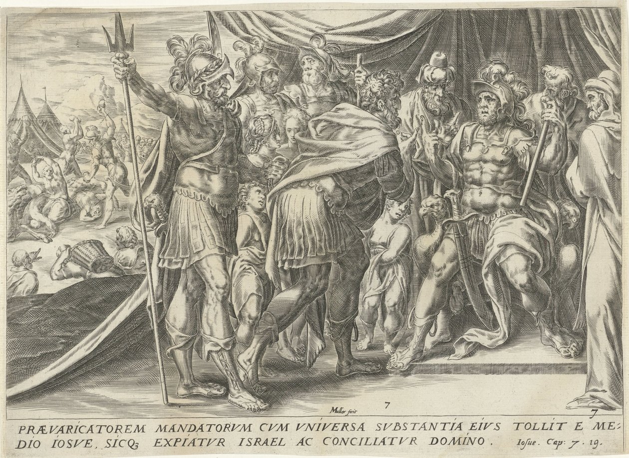 Achan Joosualle The History of Joshua (sarjan nimi) tekijältä Harmen Jansz Muller