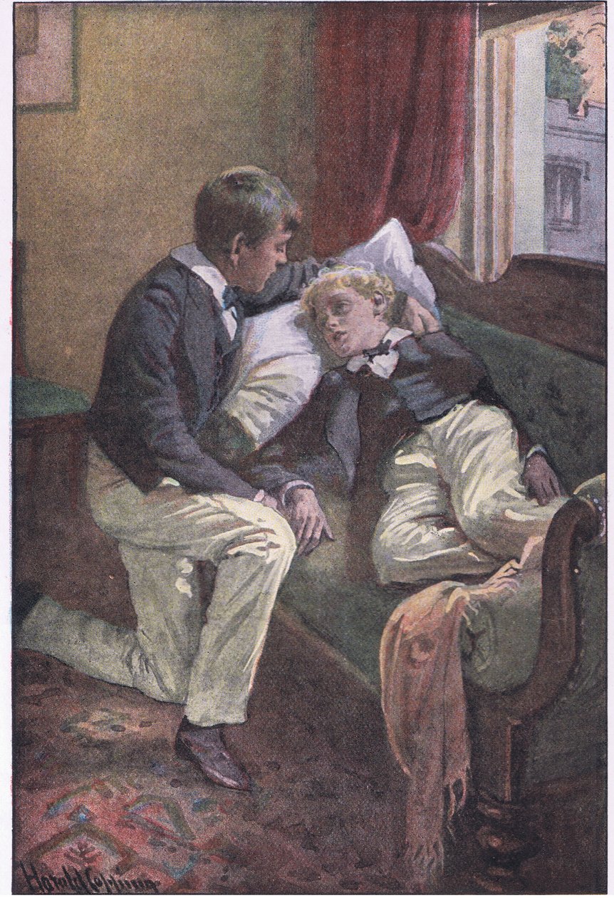 Tom kietoi kätensä Arthurin pään ympärille tekijältä Harold Copping