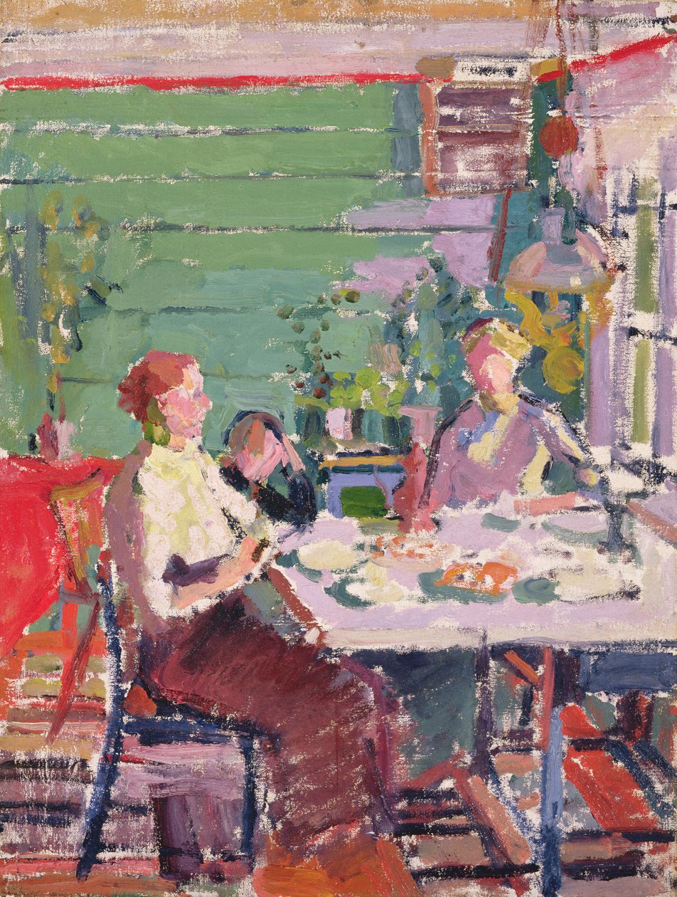 Sisustuskohtaus, mahdollisesti Norjassa, n. 1912 tekijältä Harold Gilman