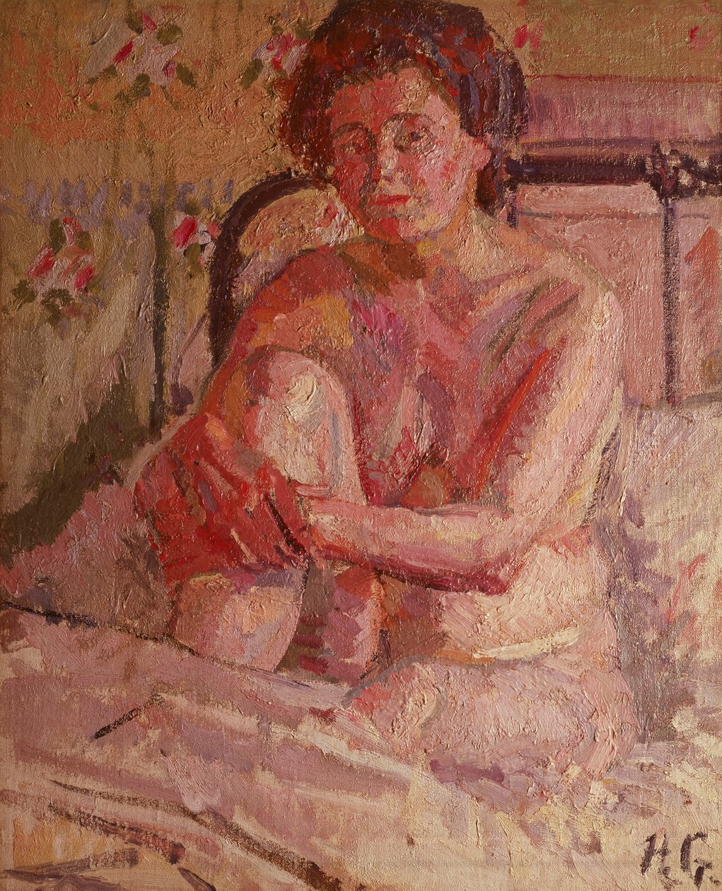 Alaston sängyssä tekijältä Harold Gilman