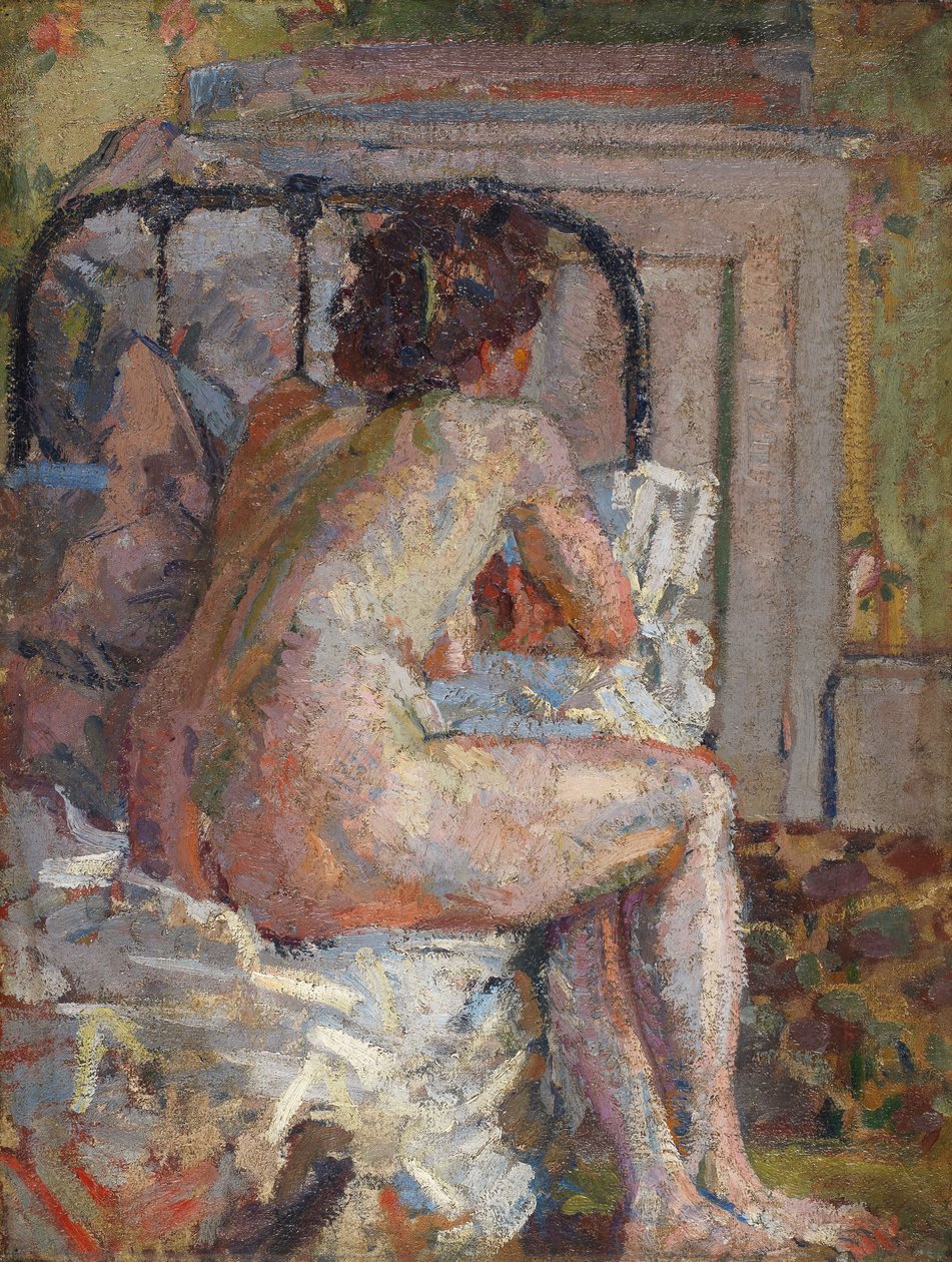 Alaston sängyssä tekijältä Harold Gilman