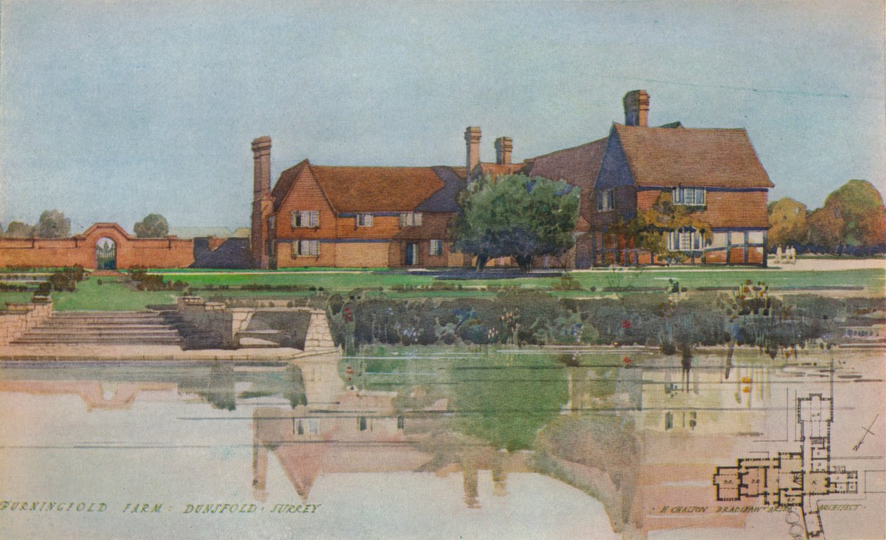 Burningfold Farm, Dunsfold, Surrey, 1923 tekijältä Harold Chalton Bradshaw