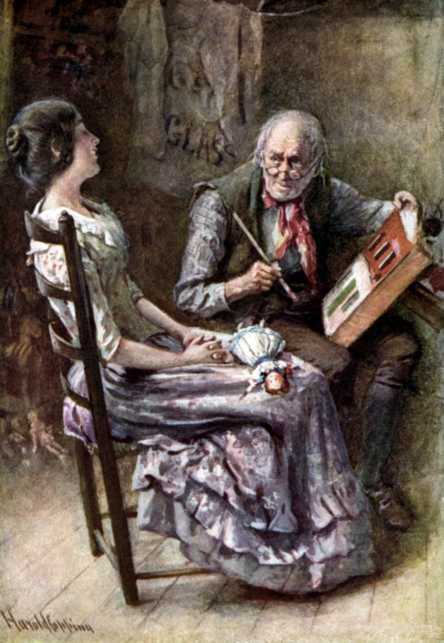 Charles Dickensin "The Cricket on the Hearth" tekijältä Harold Copping