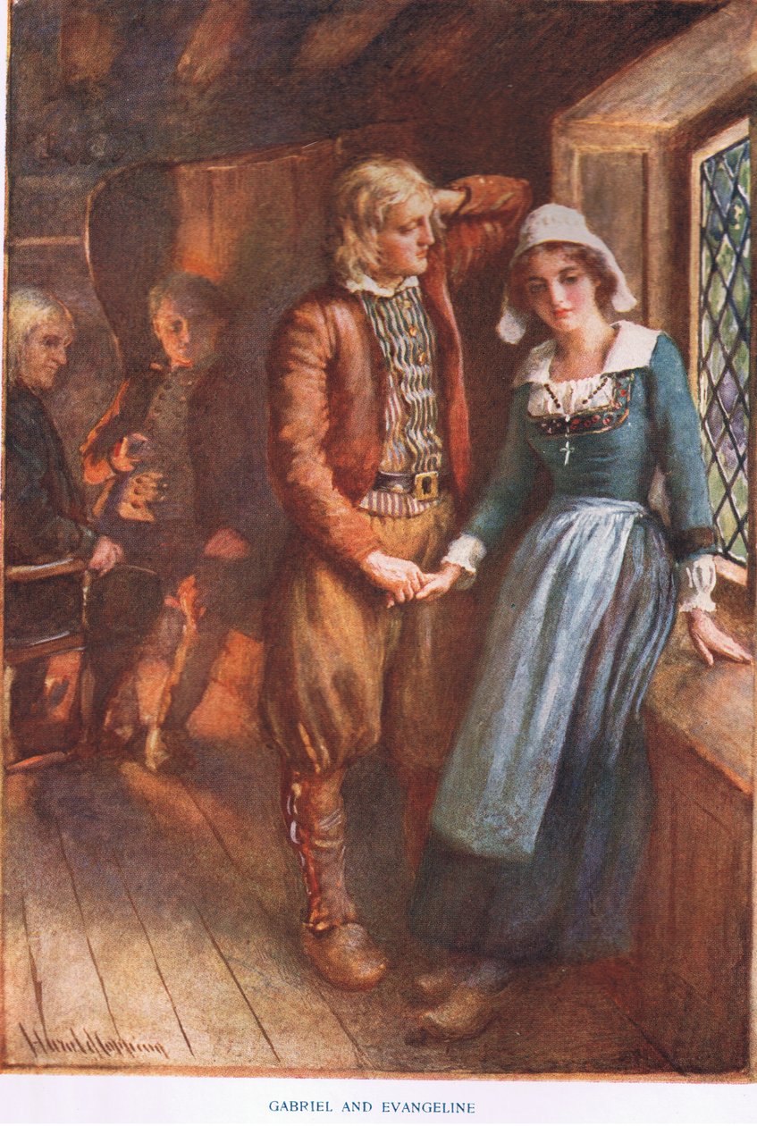 Gabriel ja Evangeline tekijältä Harold Copping