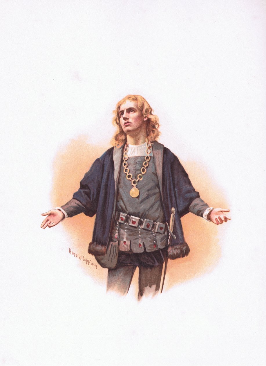 Hamlet, kuvitus Hamletista tekijältä Harold Copping
