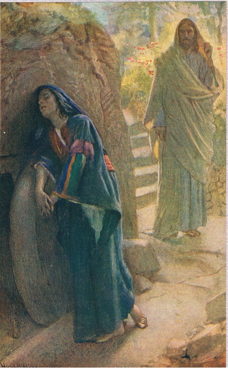 Maria Magdaleena, kuvitus teoksesta "Women of the Bible", julkaisija The Religious Tract Society tekijältä Harold Copping