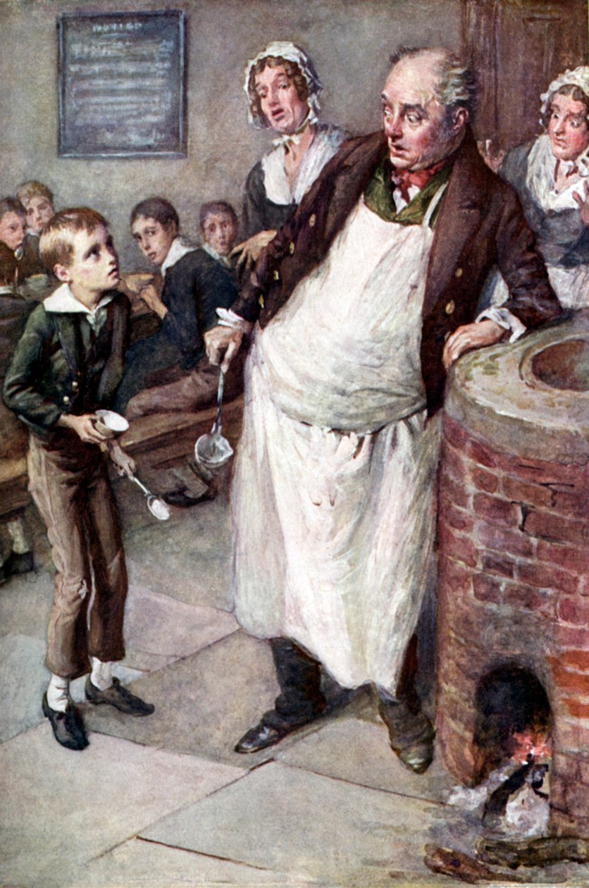 Charles Dickensin Oliver Twist tekijältä Harold Copping