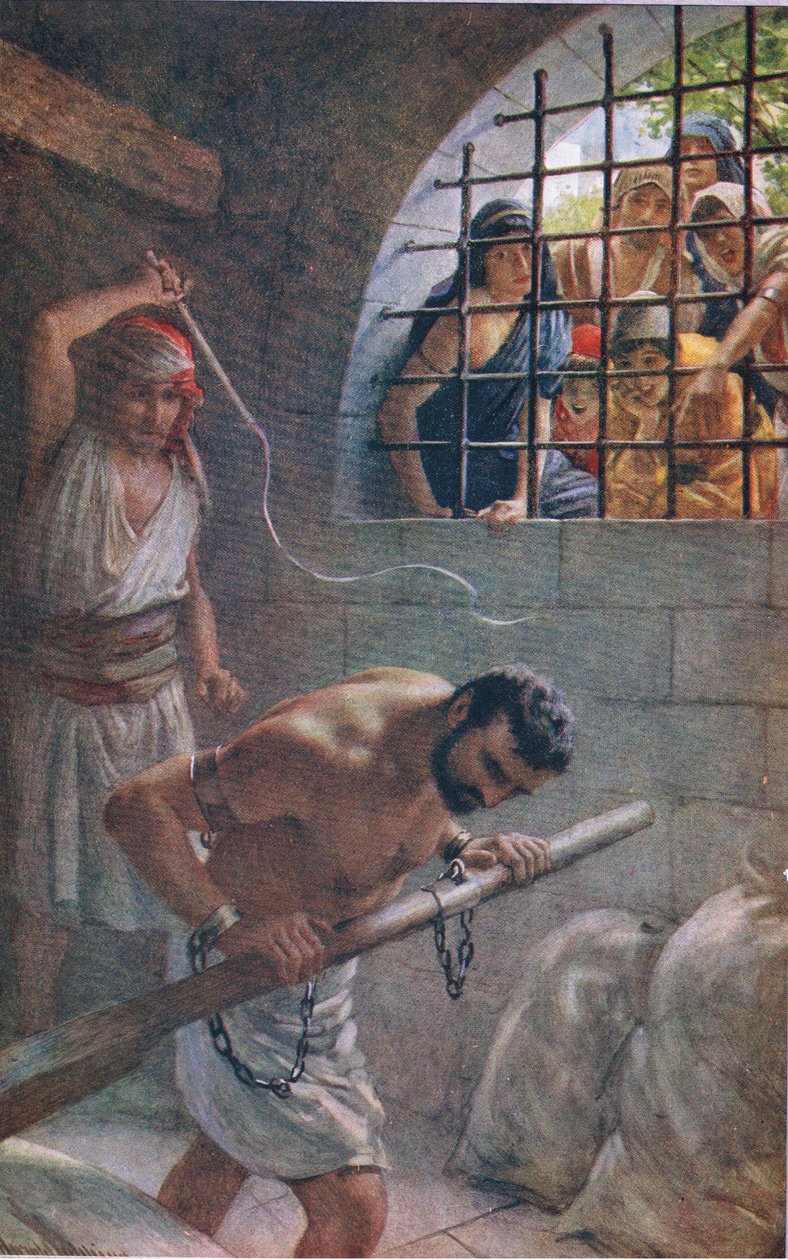 Samson, kuvitus sarjasta Pictures That Teach The Crown, 1920 tekijältä Harold Copping