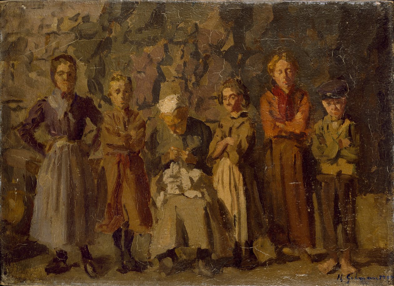 Cave Dwellers, Dieppe, 1907 tekijältä Harold Gilman