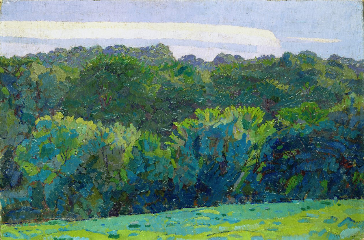 Maisema, Somerset, 1917 tekijältä Harold Gilman