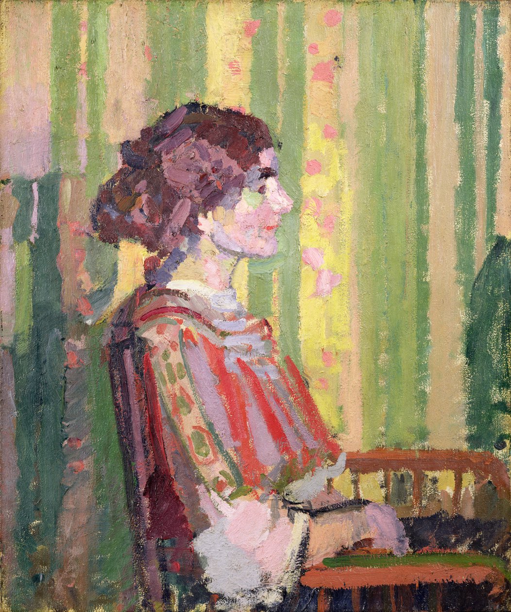 Rouva Robert Bevan, n. 1913 (öljy kankaalle) tekijältä Harold Gilman