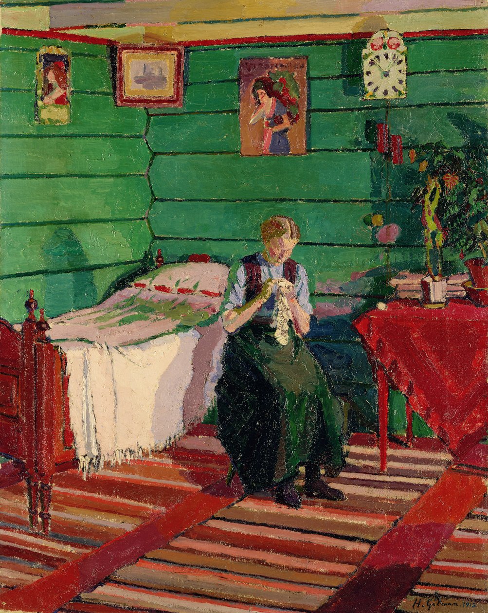 Huonekalut ja erilaiset esineet 1100- ja 1300-luvuilta tekijältä Harold Gilman