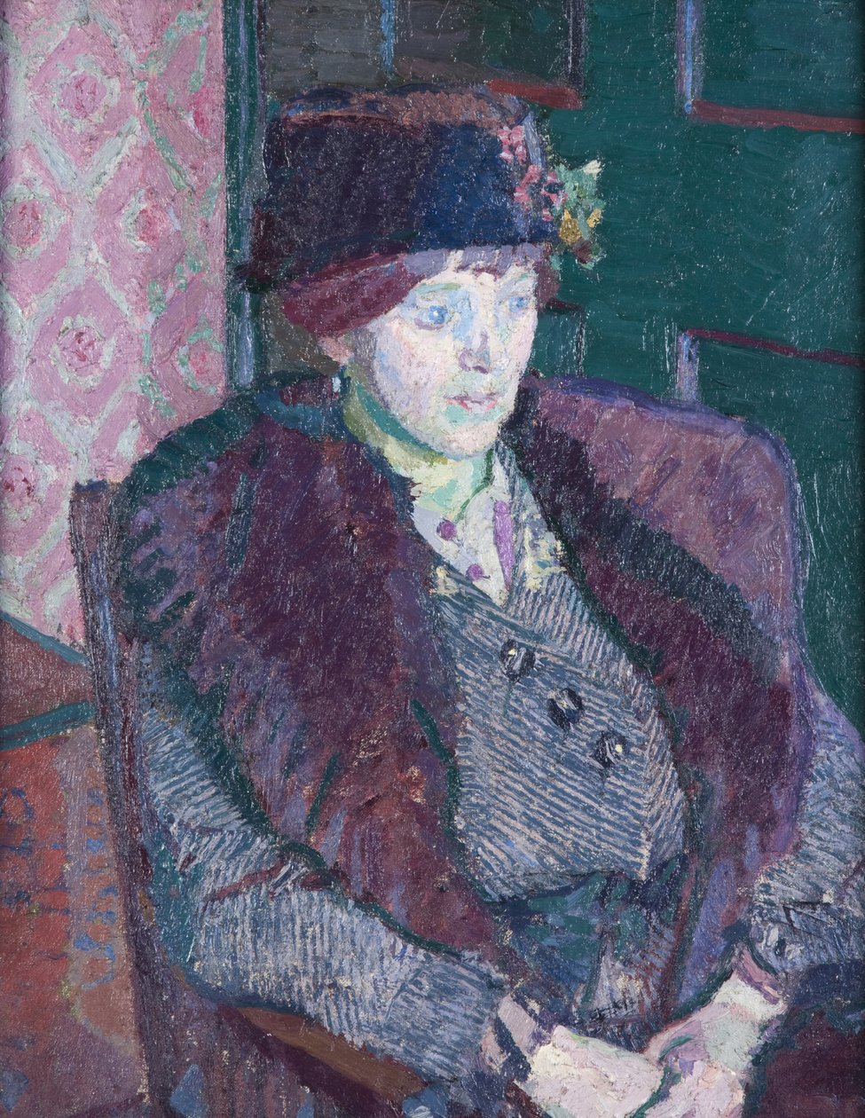 Rouva Victor Slyn muotokuva, n. 1914-1915 tekijältä Harold Gilman