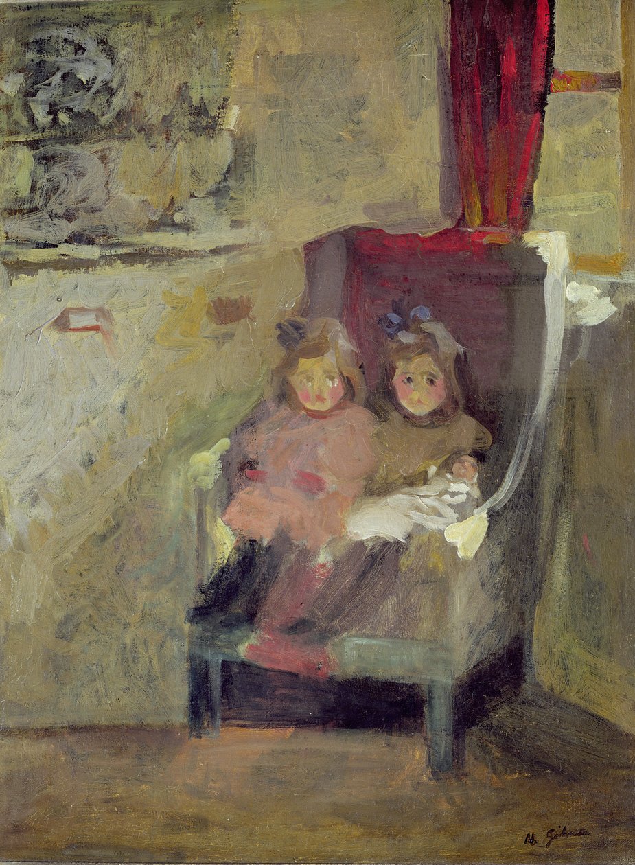 Taiteilijan tyttäret, noin 1906-7 (öljy kankaalle). tekijältä Harold Gilman