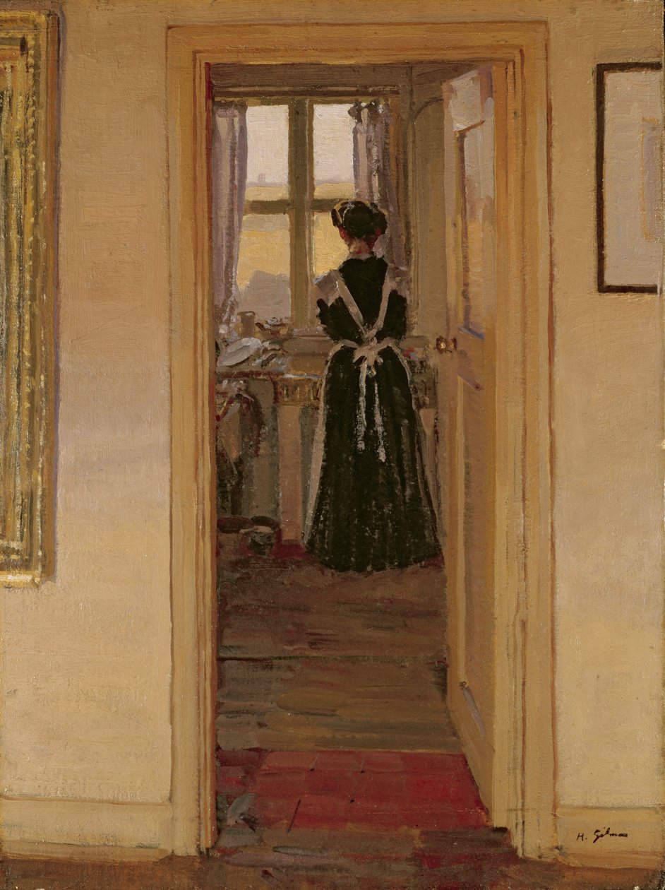 Keittiö (öljy kankaalle) tekijältä Harold Gilman