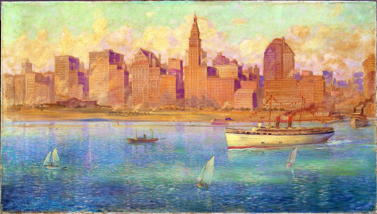 Lake Front, Chicago (öljy kankaalle) tekijältä Harold Harrington Betts