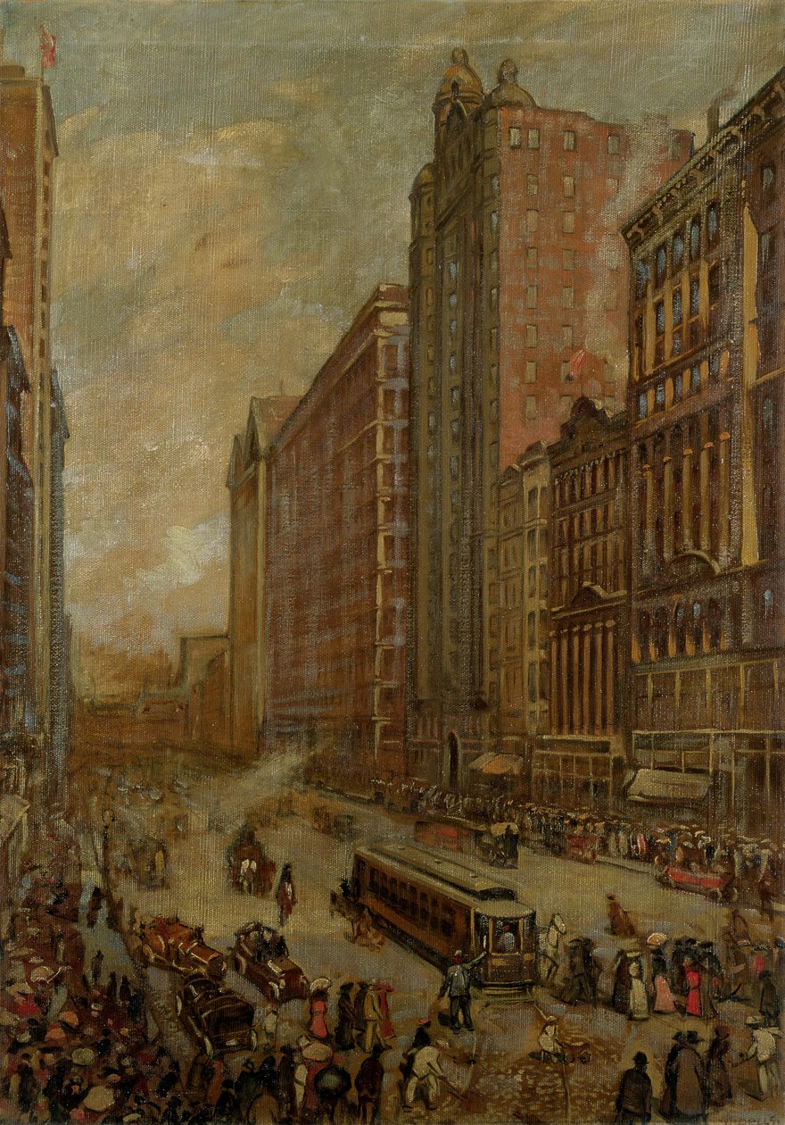 State Street, Chicago (öljy kankaalle) tekijältä Harold Harrington Betts