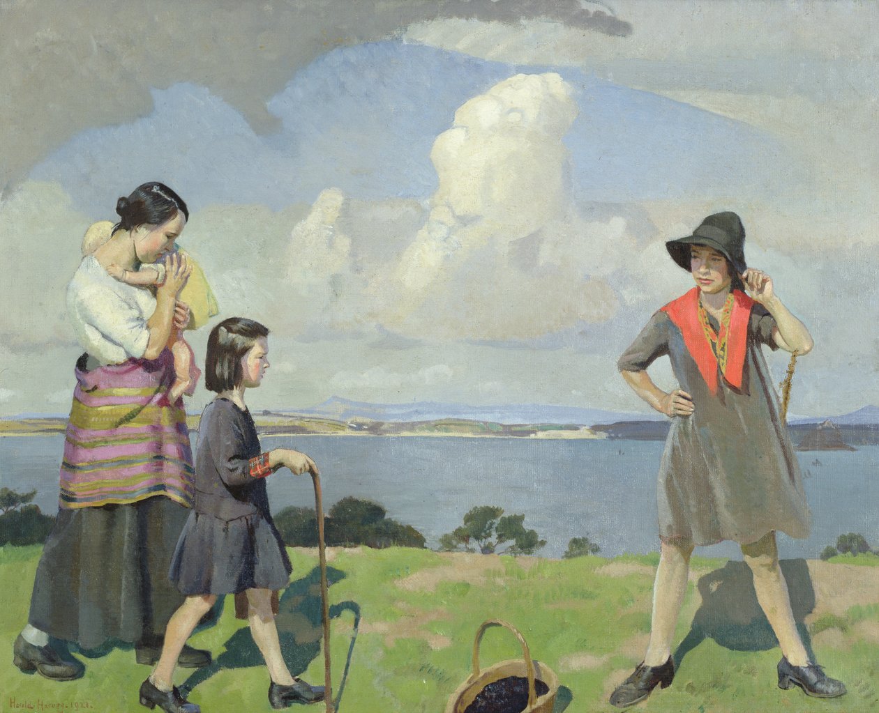 Kävely meren rannalla, Blackberry Gatherers tekijältä Harold Harvey